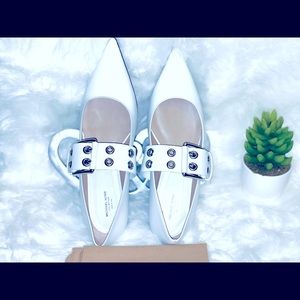 Michael Kors Collection white flats